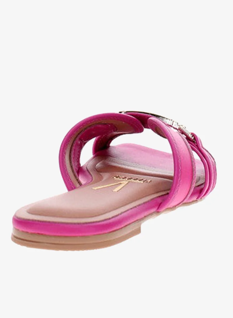 VIZZANO Pink Flat Sandals for Women – Stylish Ladies Flat Sandals & Comfortable Flat Slippers for Women | Best Price UAE