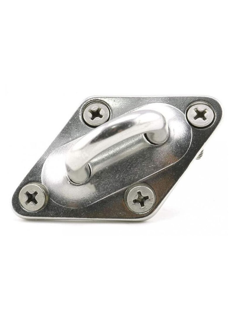 Alissa Heavy Duty Hammock Hanging Kit Pad Eye Plates Staple Ring Hook Ceiling Wall Mount Anchor Hooks Hanger for Swing Chair Suspension Shade Sail Hardware for Outdoor Indoor Activity (Stainless Steel)  - Image 3