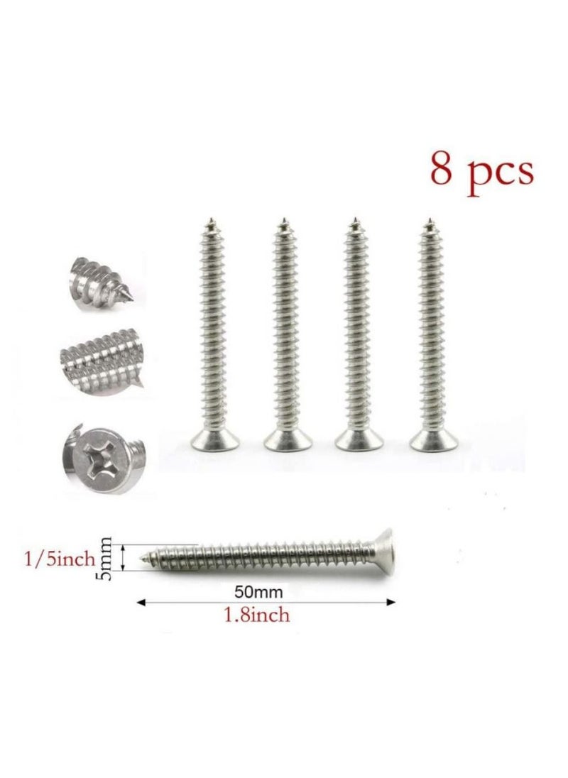 Alissa Heavy Duty Hammock Hanging Kit Pad Eye Plates Staple Ring Hook Ceiling Wall Mount Anchor Hooks Hanger for Swing Chair Suspension Shade Sail Hardware for Outdoor Indoor Activity (Stainless Steel)  - Image 2