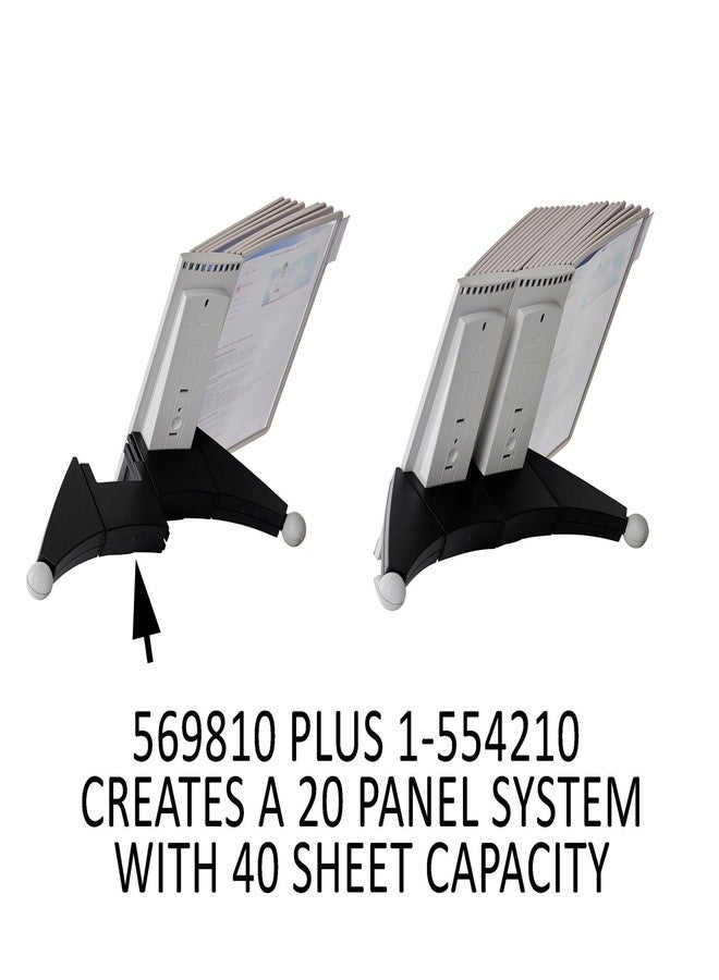 Durable Extension Set for SHERPA Design Reference System with 10 Double-Sided Panels - Letter-Size 8.5" x 11" Inches - Gray Desk Reference Organizer - Image 4