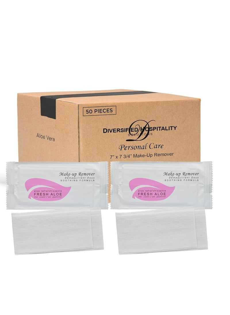 Diversified Hospitality - Fresh Aloe Makeup Remover Wipe for Hotel, AirBnB, VRBO, Vacation Rental (Case of 50) - Image 1