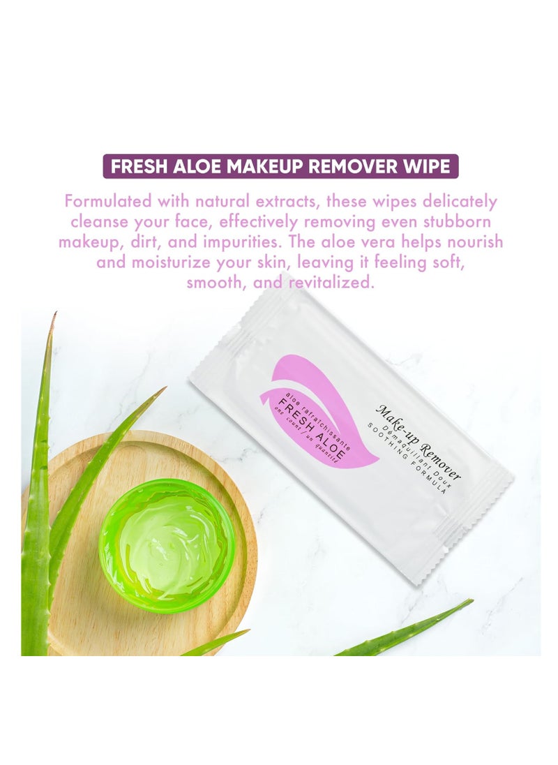 Diversified Hospitality - Fresh Aloe Makeup Remover Wipe for Hotel, AirBnB, VRBO, Vacation Rental (Case of 50) - Image 1