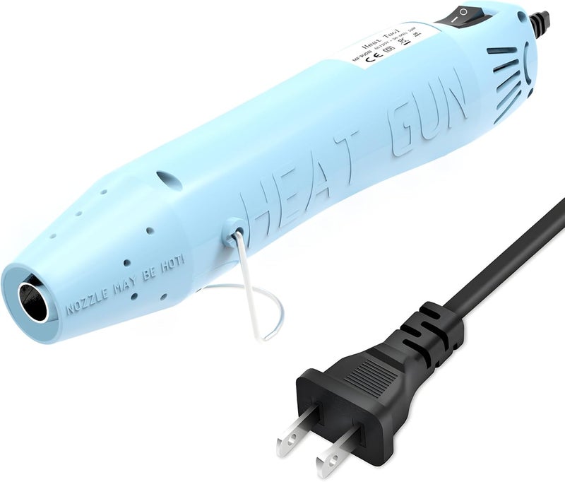 QST EXPRESS Heat Gun for Crafting, Mini Hot Air Gun Tool for Epoxy Resin, Shrunk Wrapping, Embossing, Electronics, Vinyl Wrap, Candle Making, Phone Repair & DIY - Blue - Image 1