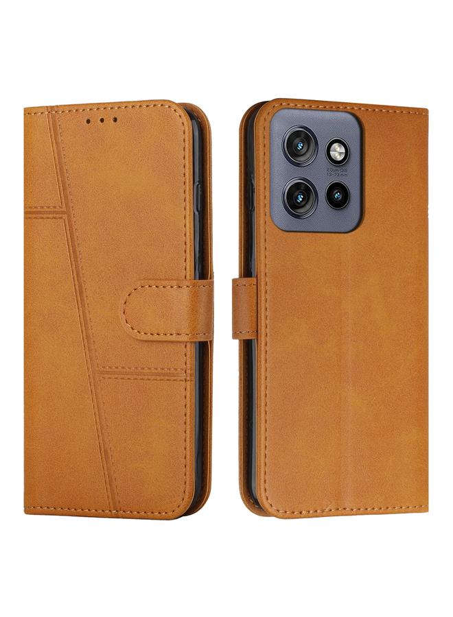 اس-توب جراب لهاتف موتورولا إيدج 50 نيو مصنوع من جلد العجل مع مشبك - Image 1