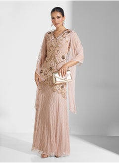 Frock and Frill Embellished V-Neck Maxi Dress  - Image 5