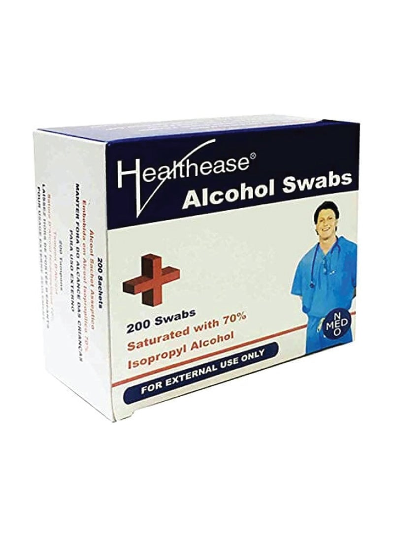 مناديل تحضير الكحول 200 قطعة عبوة من 3 (اشترِ 2+1 مجانًا)