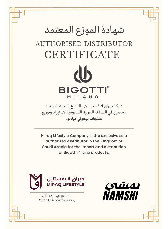 Bigotti - Quotidiano Men Watch | Stainless Steel Band |Brass Case | Analog | Round Dial | Mineral Glass | Japanese Quartz | Water Resistant 50 Meters - Image 4
