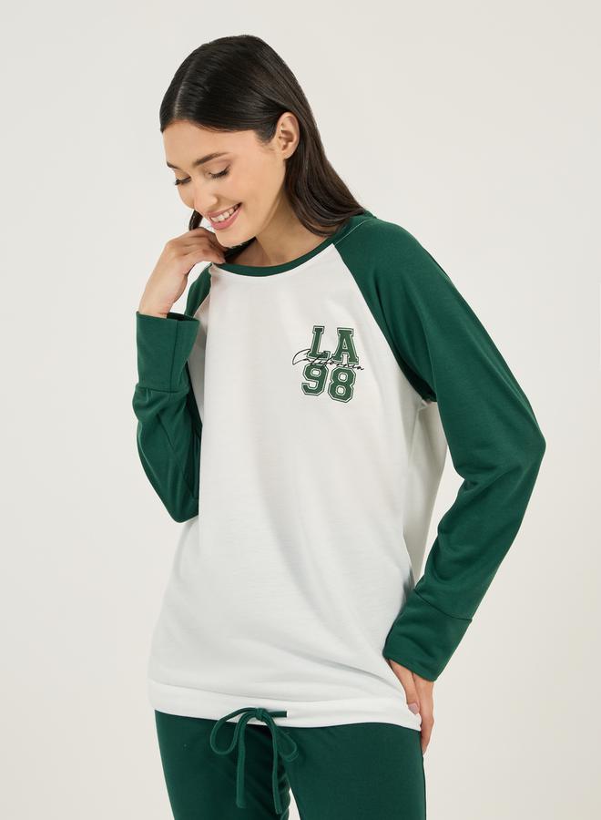 Styli LA98 Raglan Longline Sweatshirt & Leggings Set  - Image 2
