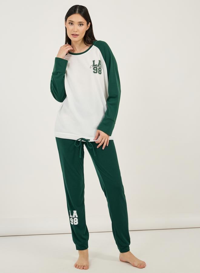 Styli LA98 Raglan Longline Sweatshirt & Leggings Set  - Image 1