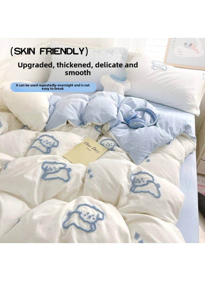 Generic Portable Bed Sheet Quilt Cover Pillowcase Bed Four-piece Set Thickened Double Travel Hotel Sleeper Non-pure Cotton Disposable-Color:Trial Size ✅0 Sensitive And Non-irritating!-Specifications:Default Items  - Image 4