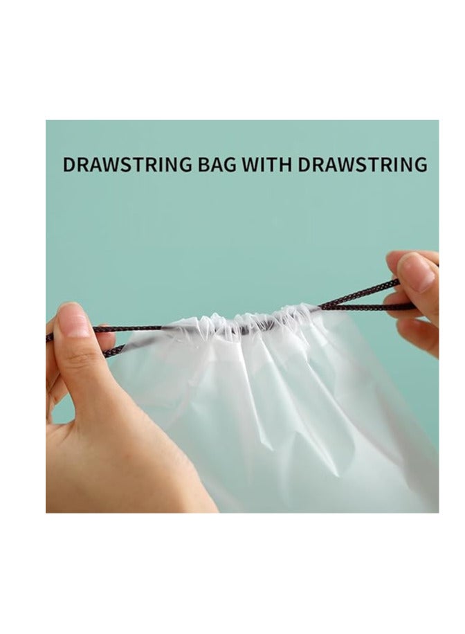 ECVV 12PCS Transparent Shoe Bags for Travel, Large Clear Drawstring Shoe Organizer Bags Shoe Packing Bags for Men and Women,(13.7 x 17.7 inches) - Image 2
