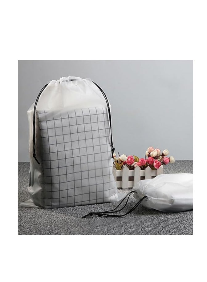 ECVV 12PCS Transparent Shoe Bags for Travel, Large Clear Drawstring Shoe Organizer Bags Shoe Packing Bags for Men and Women,(13.7 x 17.7 inches) - Image 3