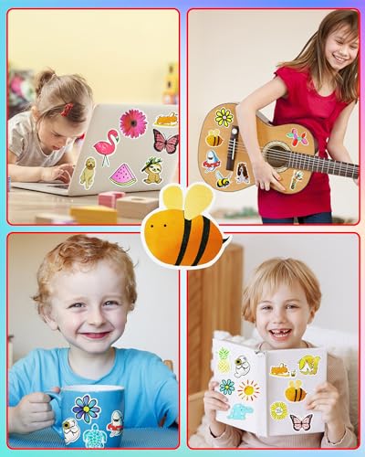 Eoaod 200Pcs Water Bottle Stickers for Kids Cute Stickers for Water Bottles Vinyl Waterproof Aesthetic Laptop Sticker Pack Classroom Prizes Skateboard for Kids Teens Girls Students Cute200pcs - Image 5