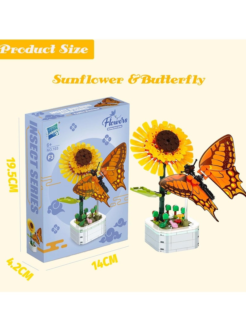 Educational Assembly Toys, Potted Plant Theme Building Block Toys, Creative Gift Desktop Ornaments Suitable For Children And Adults, Boys And Girls Over 3 Years Old (Cymbidium crystal flower pot 165 - Image 2