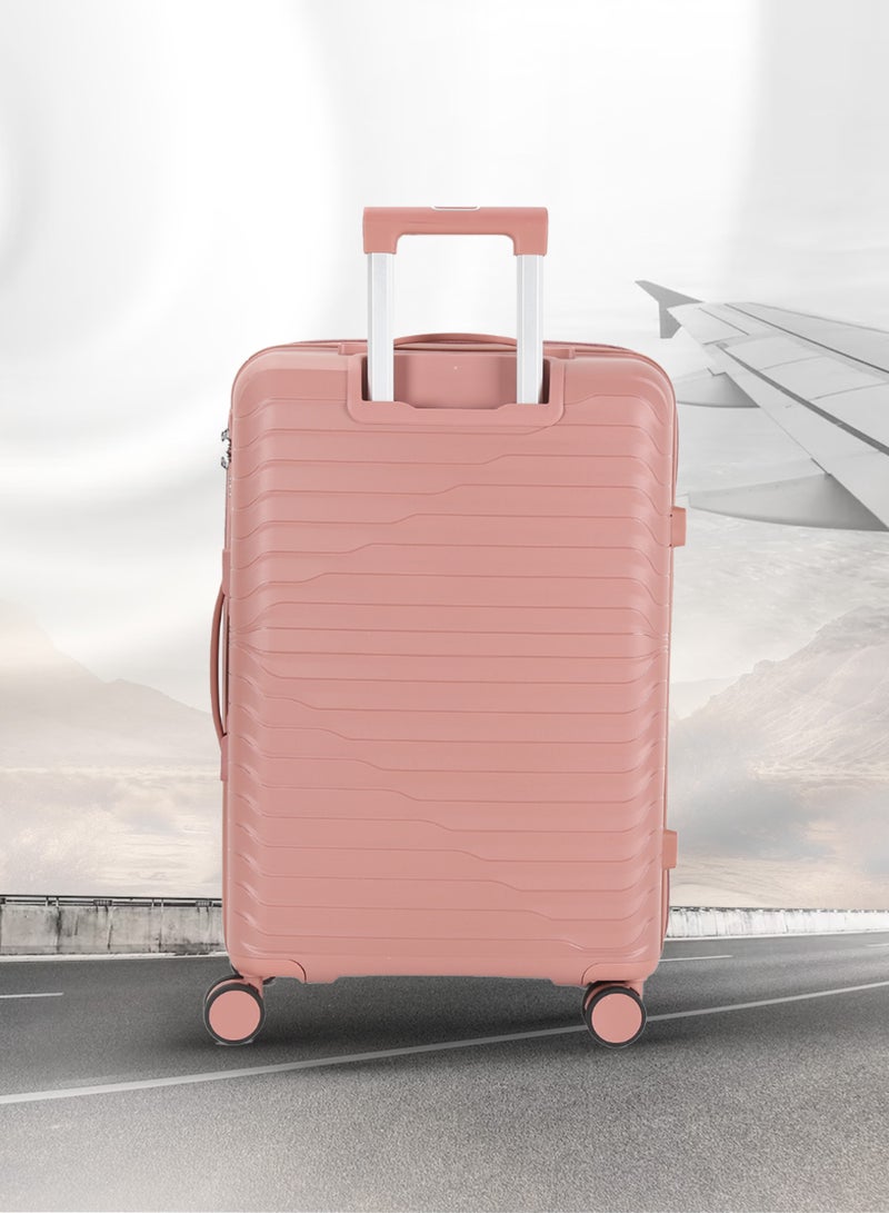 فيبتور طقم حقائب سفر بعجلات 3 قطع PP حقيبة جانبية صلبة بعجلات دوارة 360 درجة مع قفل TSA - Image 5