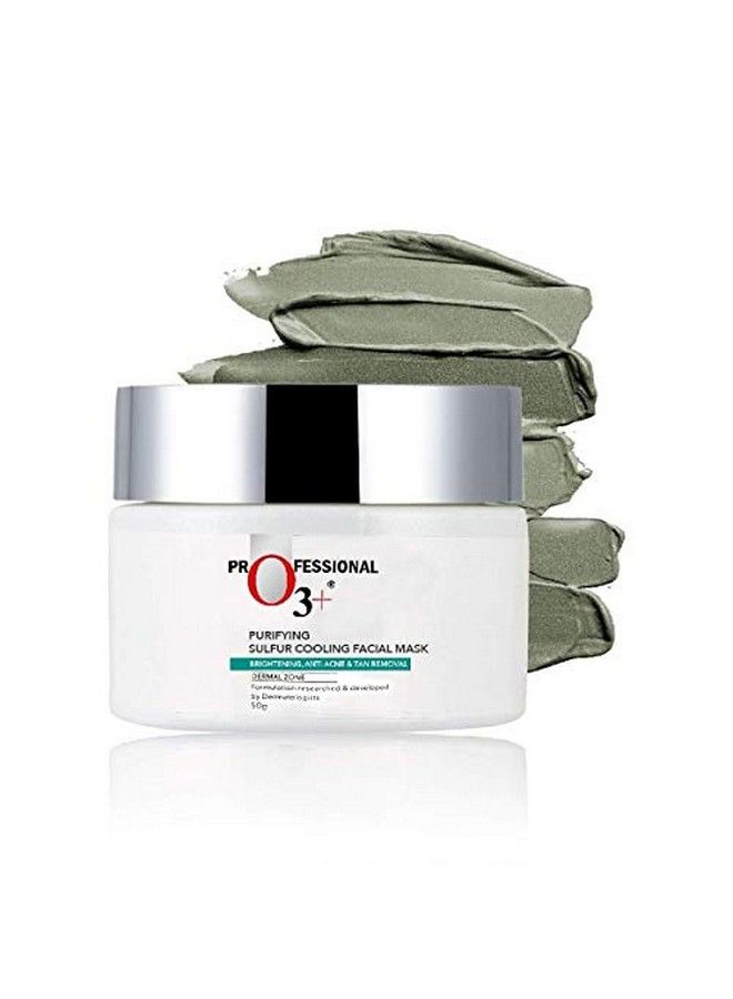 O3+ Purifying Sulfur Cooling Facial Mask With Organic Willow Bark And Mint For Acne Mark Removal And Radiant Glow 50G - Image 1