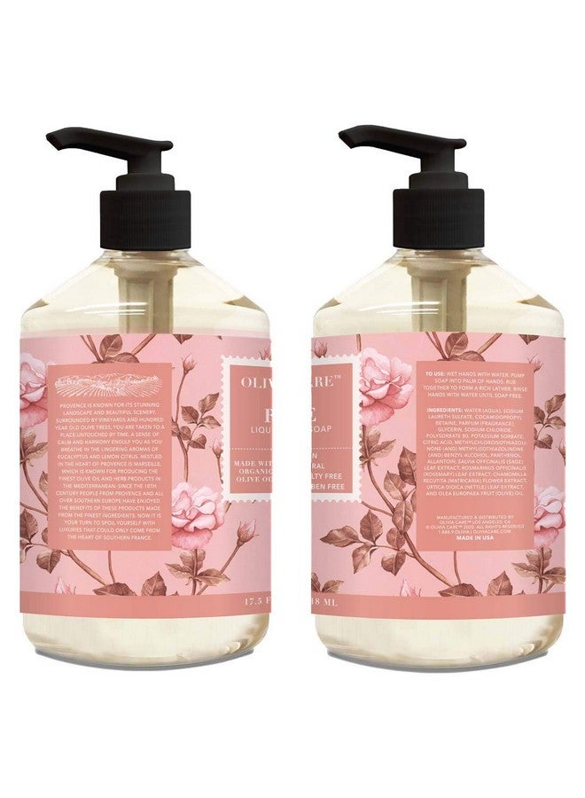 Olivia Care Liquid Hand Soap Rose & Essential Oils. All Natural - Cleansing, Germ-Fighting, Moisturizing Hand Wash for Kitchen & Bathroom - Gentle, Mild & Natural Scented - 18.5 OZ - Image 2