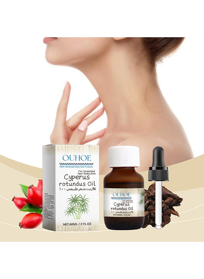 OUHOE 100% Handmade Body Care Products For Unwanted Hair Reduction Cyperus rotundus oil 60ml - Image 3