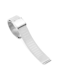 Smart Watch Milanese Three Beads Solid Strap Suitable For Mi Band 5 Stainless Steel Woven Mesh Band-Color:04 Mesh Belt 14*12 Silver