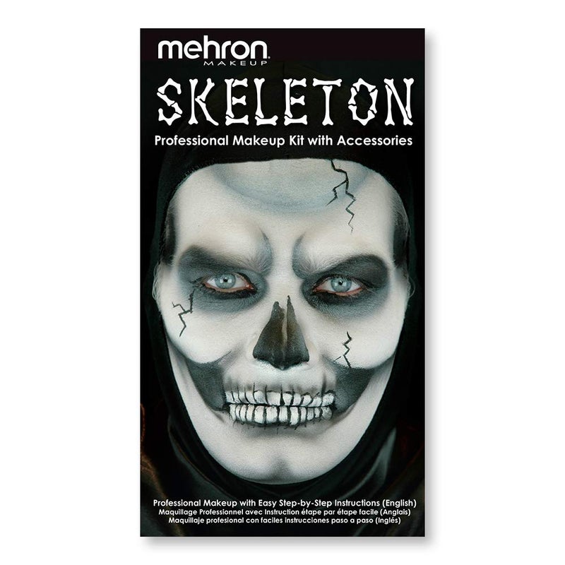 Mehron Makeup Premium Character Kits| Makeup Kits for Halloween & Cosplay| Made in the USA | Complete Kit | Includes all Tools & Instructions on How to Create the Look | (Skeleton) - Image 1