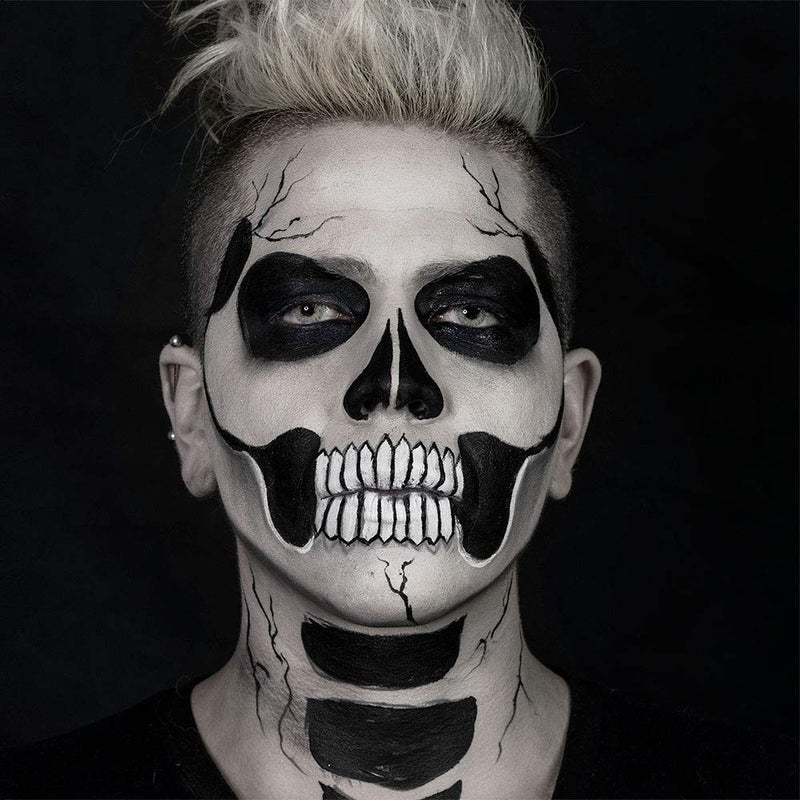 Mehron Makeup Premium Character Kits| Makeup Kits for Halloween & Cosplay| Made in the USA | Complete Kit | Includes all Tools & Instructions on How to Create the Look | (Skeleton) - Image 3
