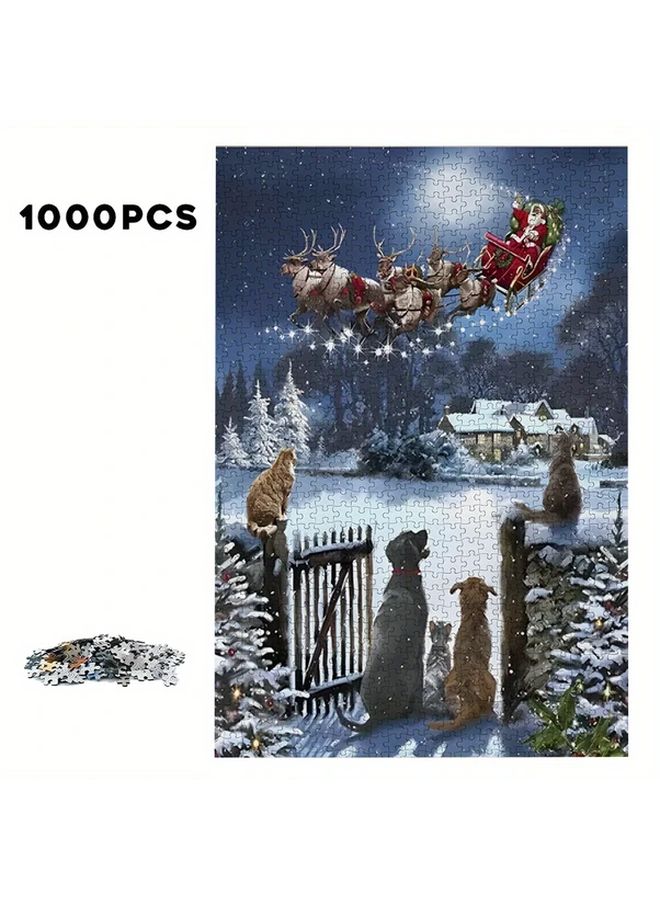 1000 قطعة لغز الكريسماس للكبار هدية عيد مميزة - Image 3