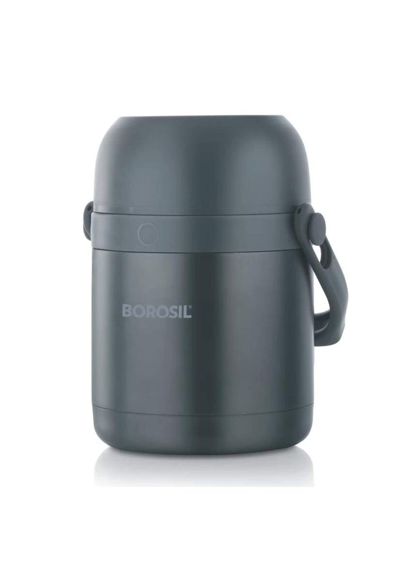 BOROSIL Borosil HotNFresh Stainless Steel Insulated Lunch Box13L Grey  - Image 2
