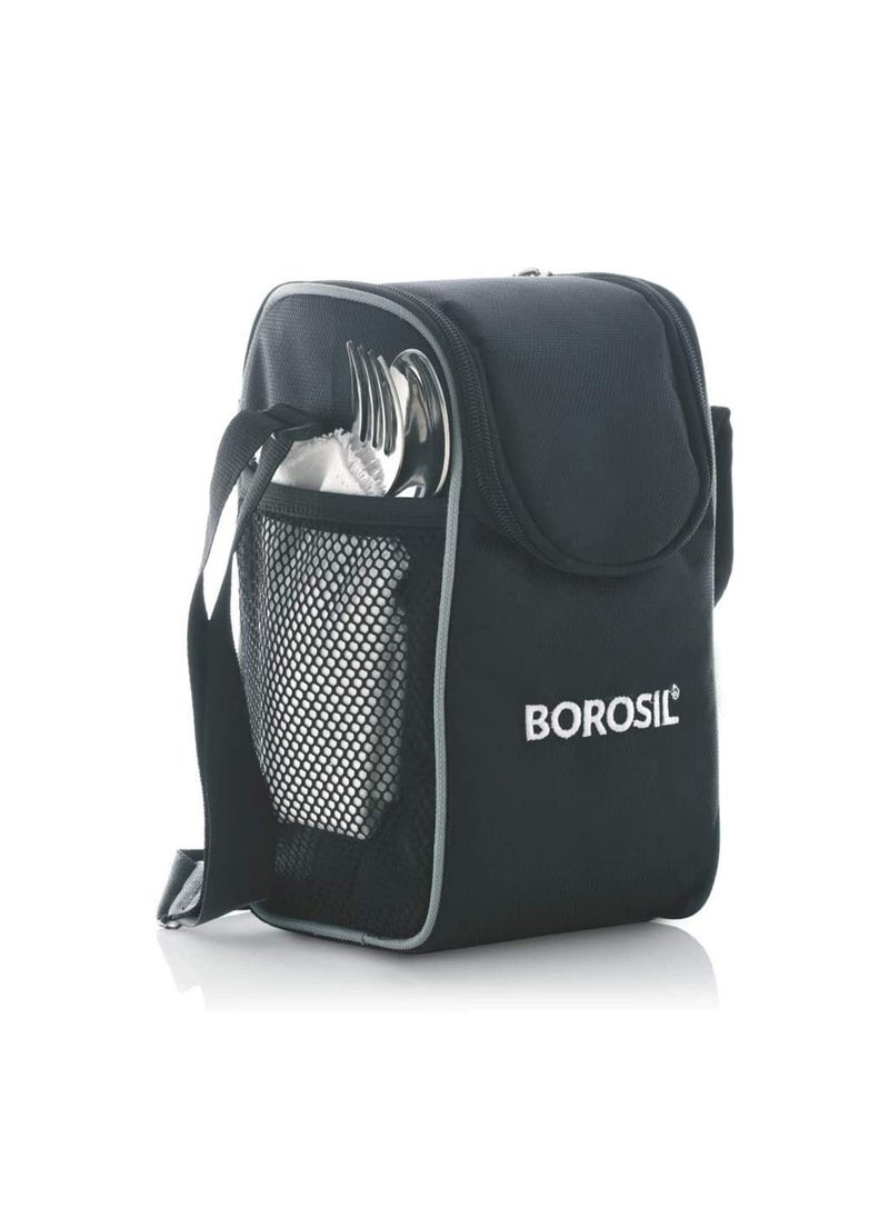 BOROSIL Borosil HotNFresh Stainless Steel Insulated Lunch Box13L Grey  - Image 3