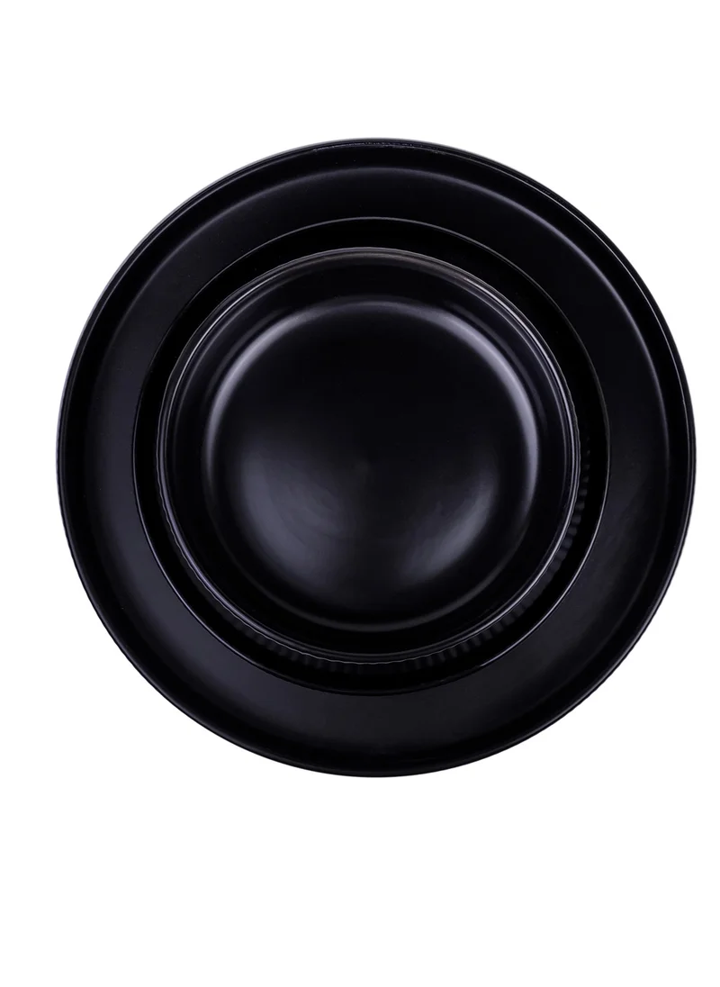 Cuisine Art Cuisine Art SAHA 12-Piece Stoneware Dinner Set - Black