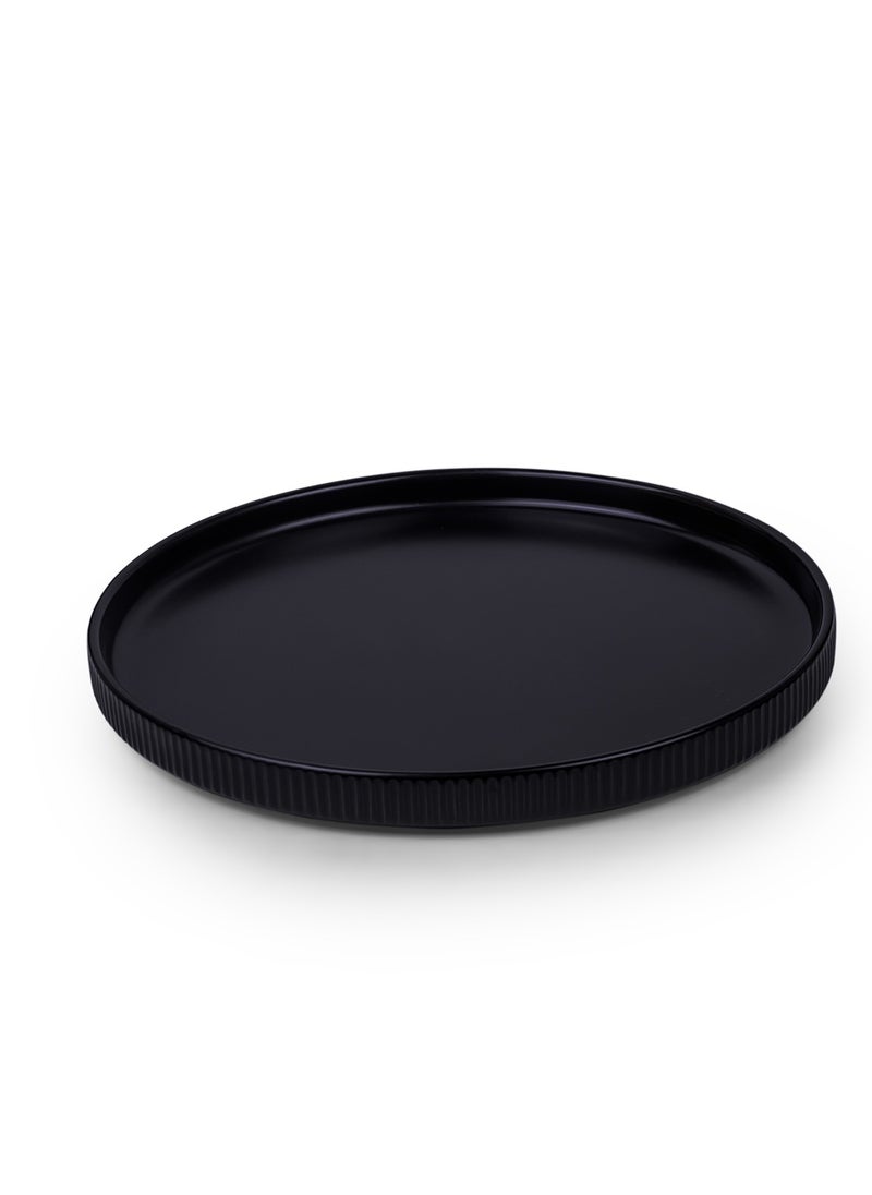 Cuisine Art - Cuisine Art SAHA 12-Piece Stoneware Dinner Set - Black - Image 1