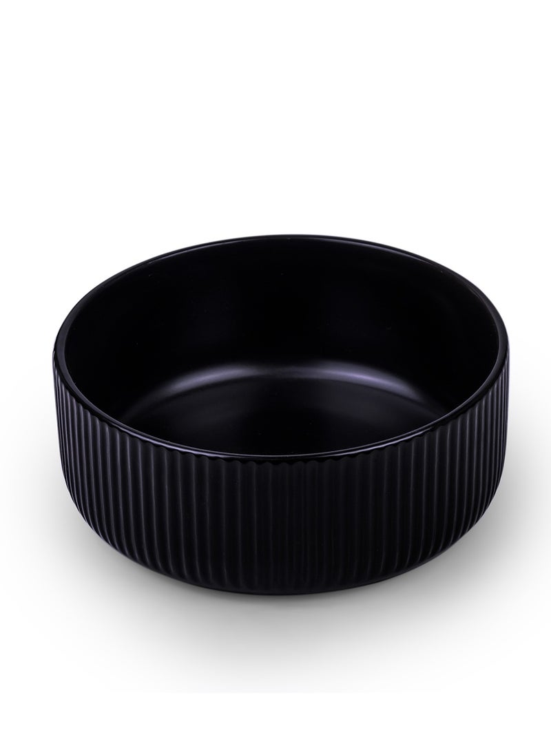 Cuisine Art - Cuisine Art SAHA 12-Piece Stoneware Dinner Set - Black - Image 1