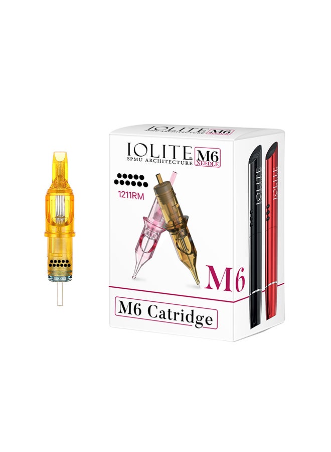IOLITE 10 قطع من إبر خرطوشة الوشم، قلم SPMU Machine M6 للاستخدام مرة واحدة عالميًا - 1211RM - Image 1