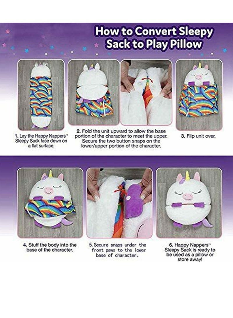 Cool Baby COOLBABY Kids Cartoon Lazy Warm Sleeping Bag, Foldable Cartoon Animal Sleeping Bag, Suitable for Children Playing and Camping - Image 4