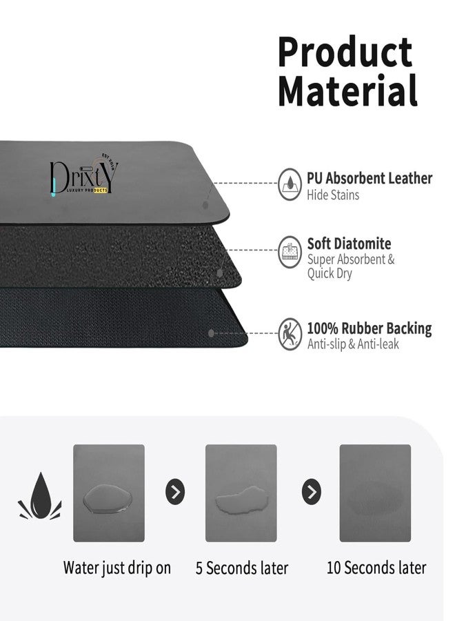 DRIXTY Heavy Dish Drying Mat for Kitchen Water Absorbent Mat & Drying Mat Pro for Utensils Nonslip Quick Drying Placemat Mat for Dish Utensils Drying Mat for Kitchen Accessories (40 X 45 CM) - Image 4