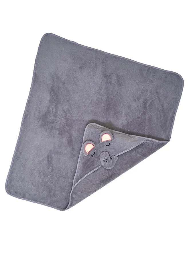babyqlo Grey Elephant Hooded Towel for Kids