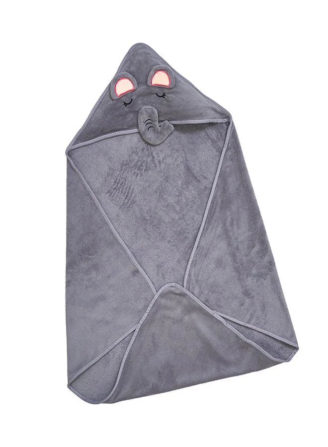 babyqlo Grey Elephant Hooded Towel for Kids