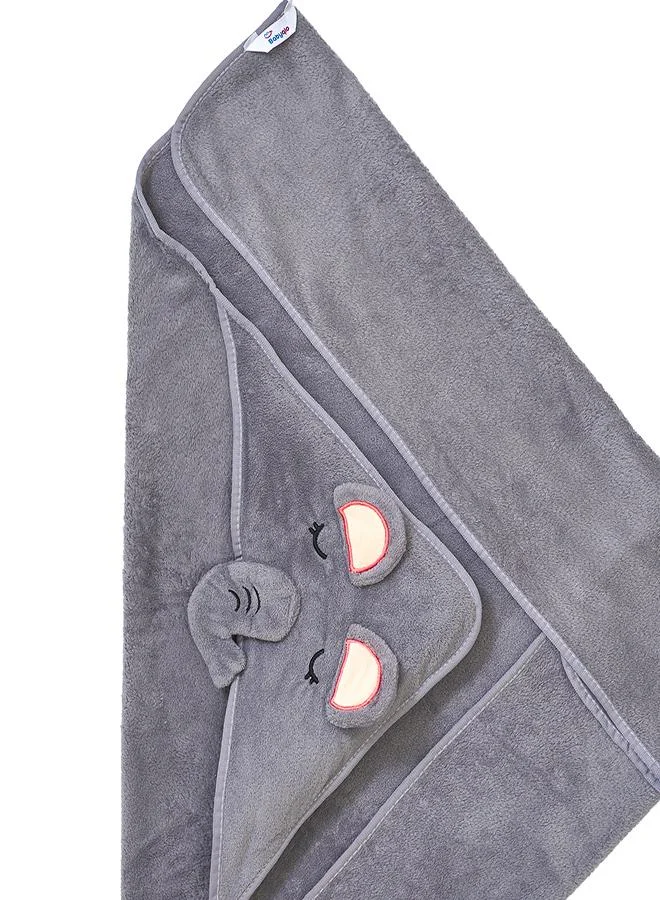 babyqlo Grey Elephant Hooded Towel for Kids
