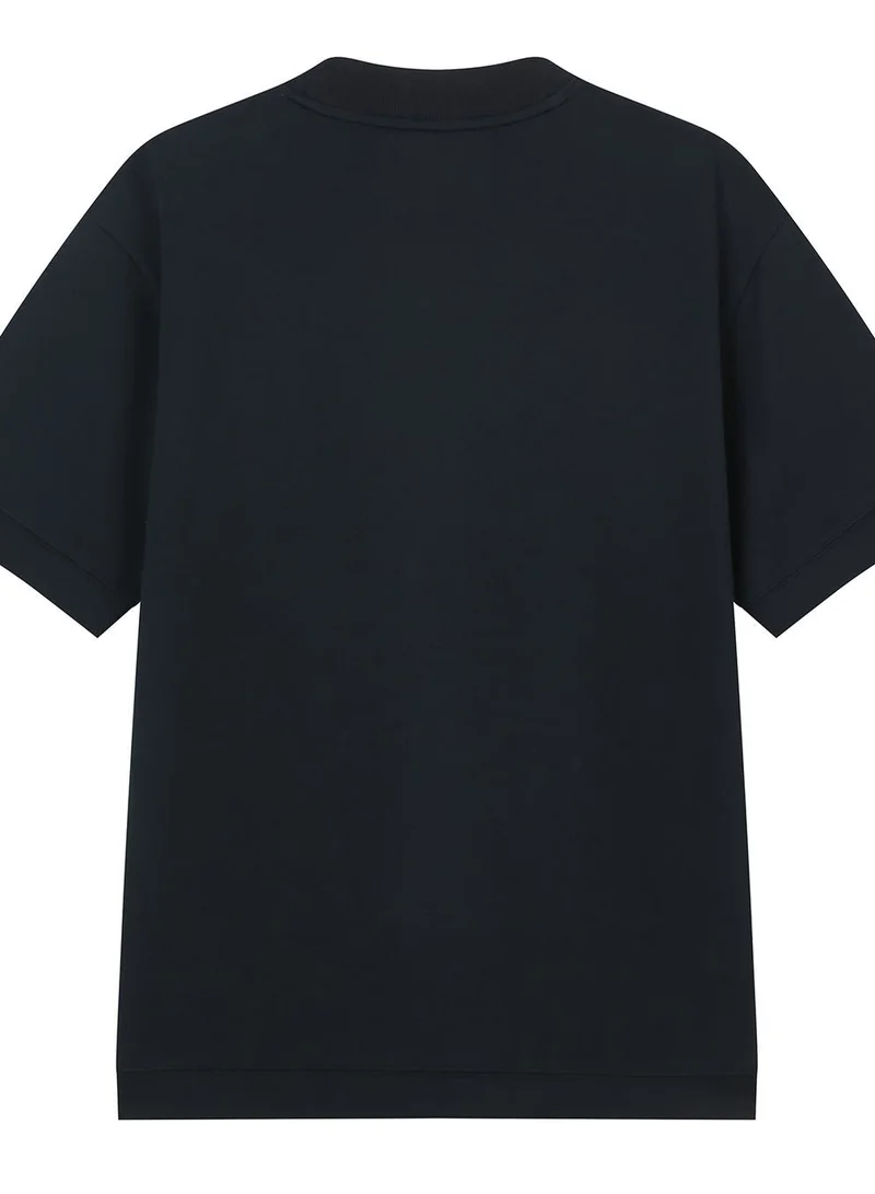 GIORDANO  Men’s Relaxed Interlock Crew Neck Tee with Embroidery for Men | Best Price UAE