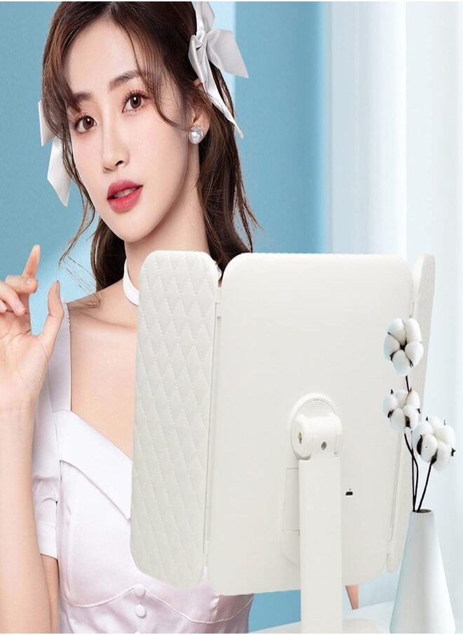 Lutors Desktop tri-fold makeup mirror with light LED light makeup mirror beauty fill-in makeup mirror  - Image 3