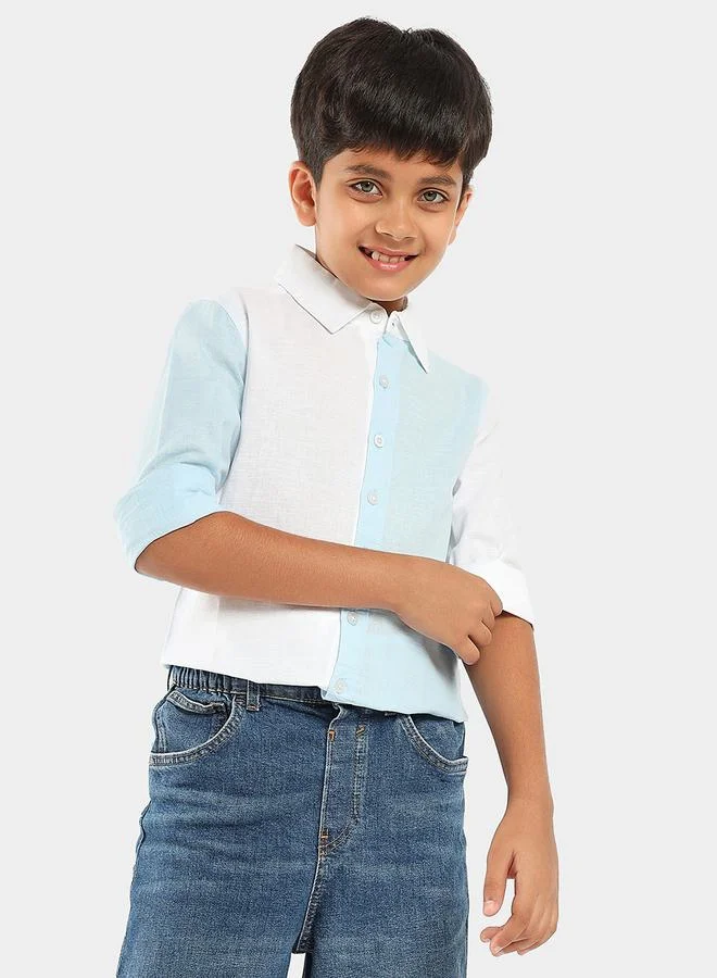 LILPICKS Colorblock Textured Regular Fit Shirt by Styli