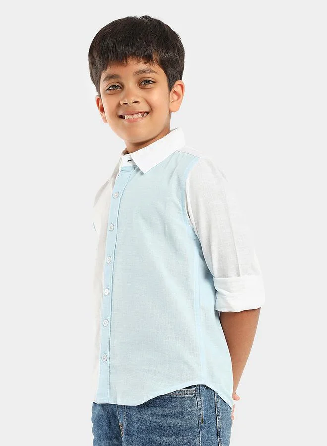 LILPICKS Colorblock Textured Regular Fit Shirt by Styli