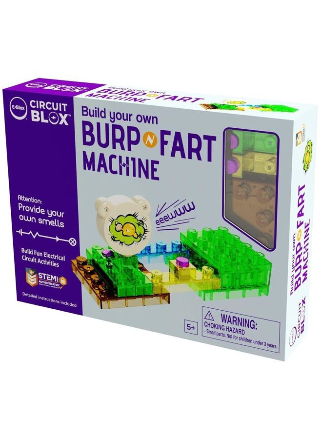 E-Blox Building Blocks Circuit Kit, Build Your Own Burp & Fart Machine, Add Funny Sounds to Brick & Structure Projects, Birthday & Gag Gift, Ages 8+ - Image 1