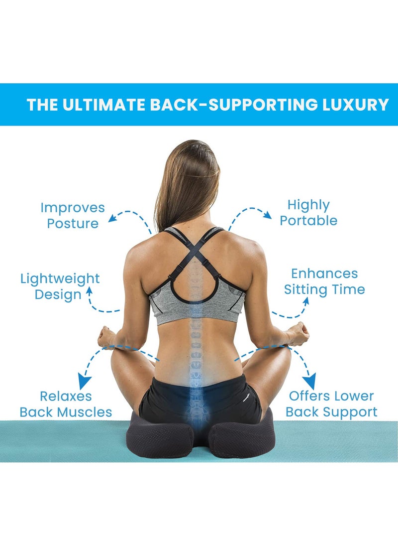 ORILEY ORILEY Premium Comfort Seat Pillow for Office ChairCar SeatHome Chair Orthopaedic Memory Foam Cushion for Tailbone Pain Back Pain Sciatica Relief  - Image 2