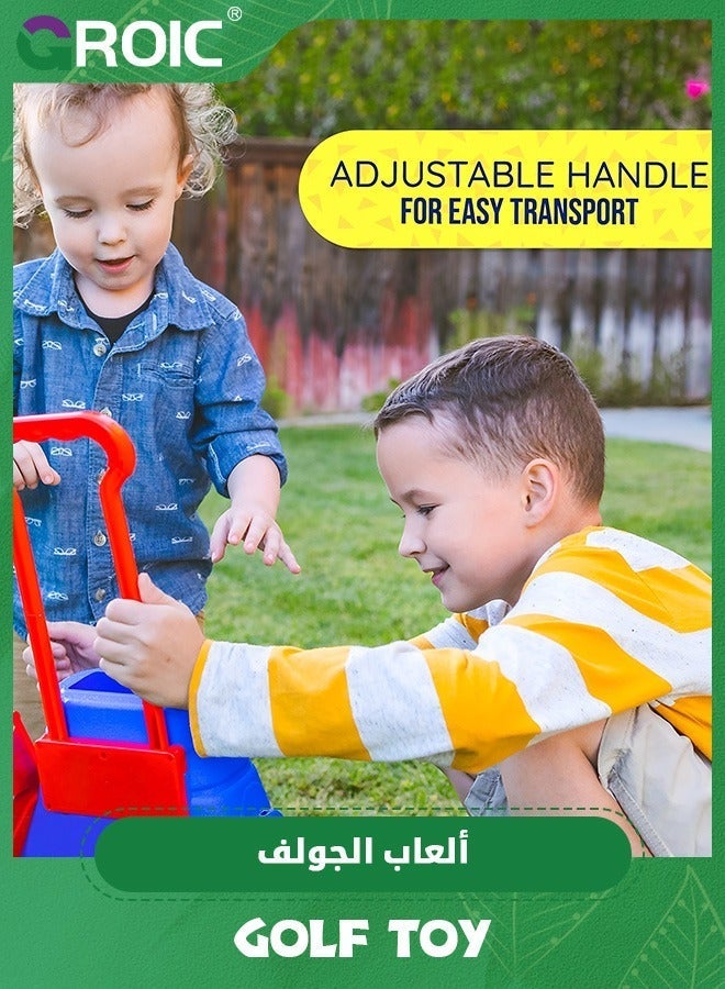 GROIC Golf Toy,Toddler Set,Kids Clubs with 4 Rods,3 Balls,Child Indoor & Outdoor Minigolf Play Game,Sport Toys Set,Outdoor - Image 4