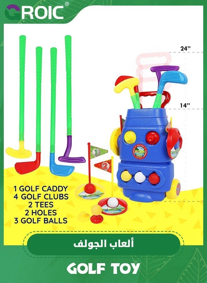 GROIC Golf Toy,Toddler Set,Kids Clubs with 4 Rods,3 Balls,Child Indoor & Outdoor Minigolf Play Game,Sport Toys Set,Outdoor - Image 2