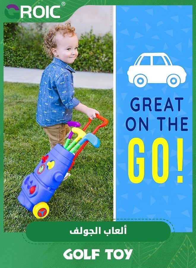 GROIC Golf Toy,Toddler Set,Kids Clubs with 4 Rods,3 Balls,Child Indoor & Outdoor Minigolf Play Game,Sport Toys Set,Outdoor - Image 3