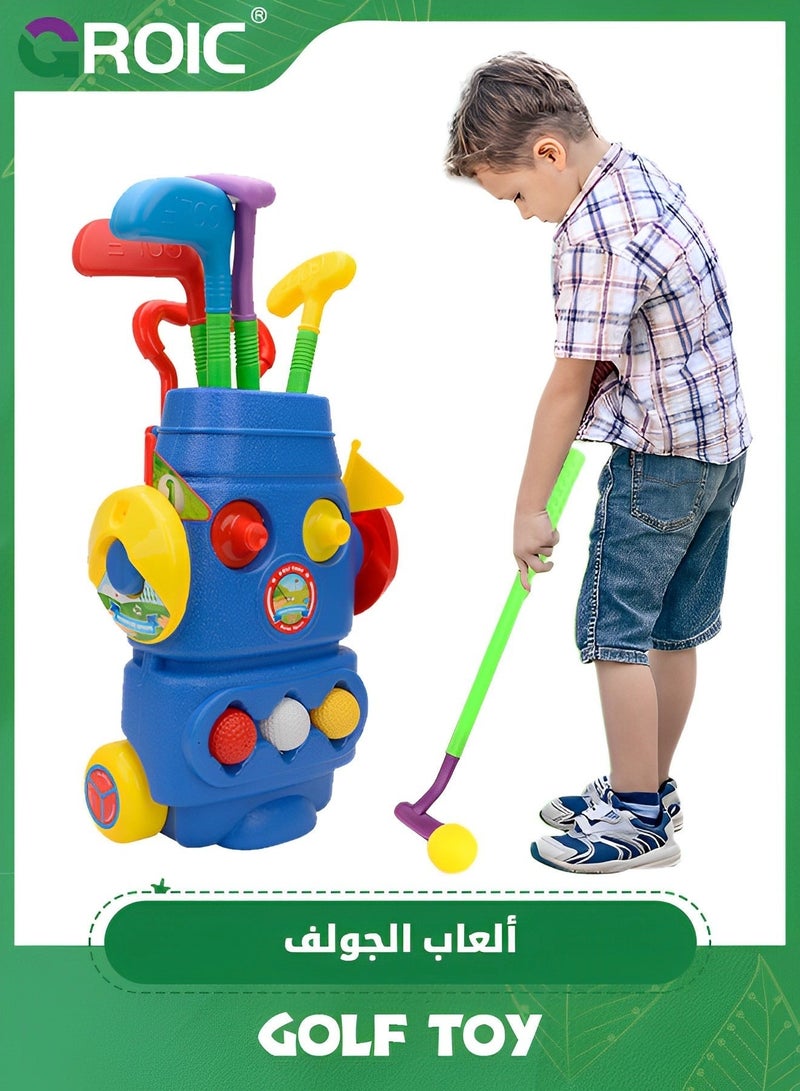 GROIC Golf Toy,Toddler Set,Kids Clubs with 4 Rods,3 Balls,Child Indoor & Outdoor Minigolf Play Game,Sport Toys Set,Outdoor - Image 1