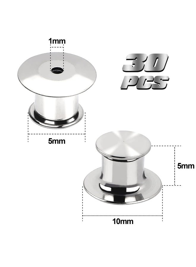 30 Pieces Metal Pin Backs Locking Pin Keepers Locking Clasp - Image 2