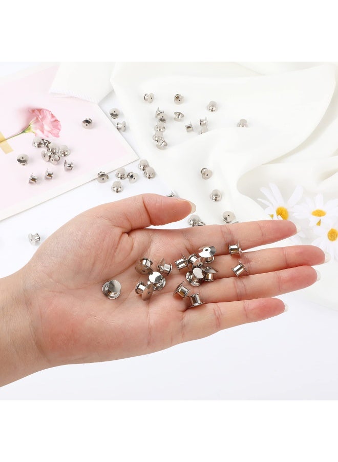 30 Pieces Metal Pin Backs Locking Pin Keepers Locking Clasp - Image 3