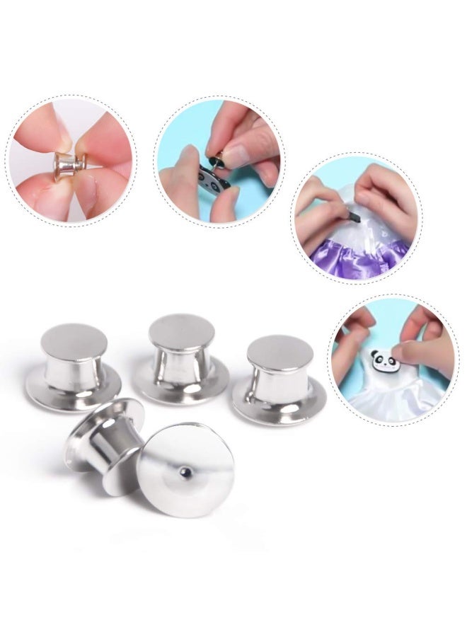 30 Pieces Metal Pin Backs Locking Pin Keepers Locking Clasp - Image 4